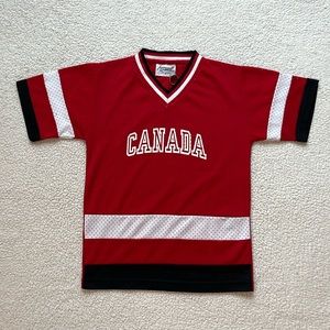 Vintage 90s Cut & Sew Canada Hockey Jersey